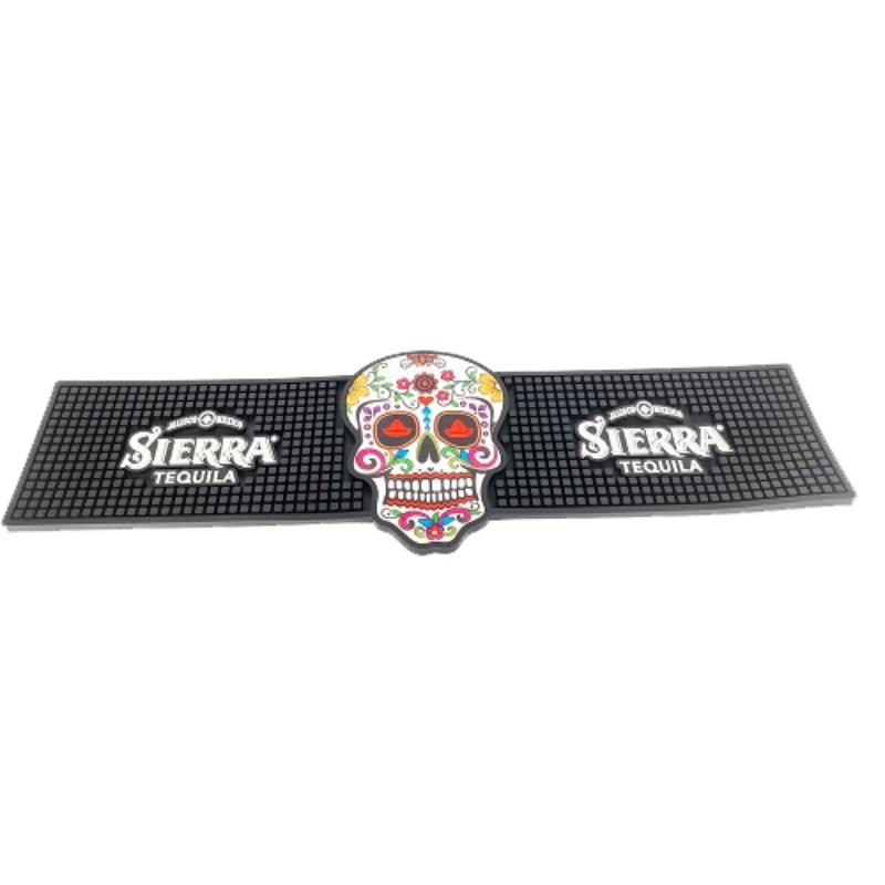 Sierra Tequila Bar Rail Mat, Personalized Bar Mat Ever Star