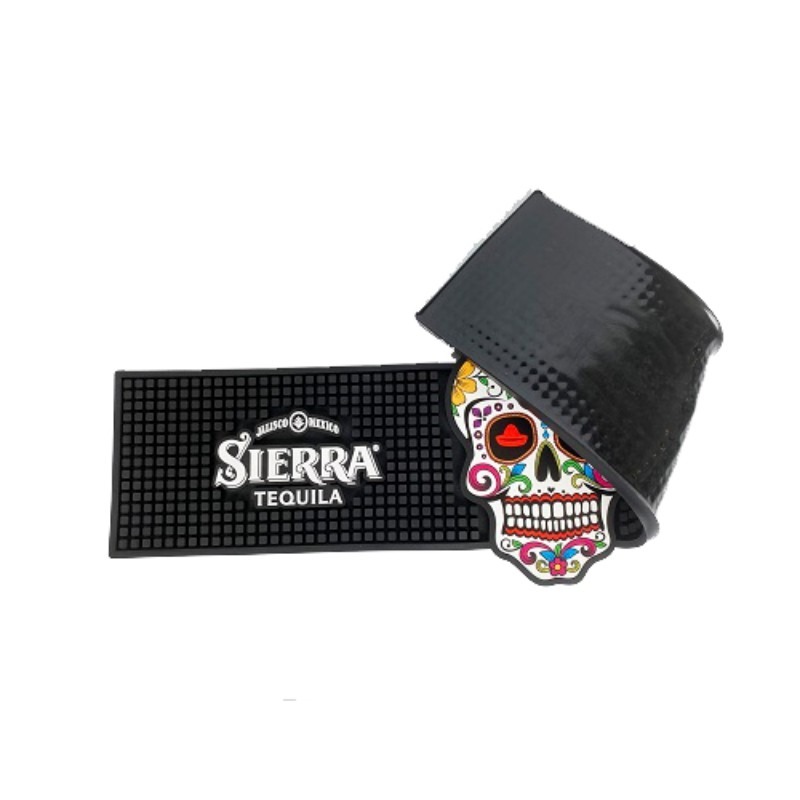 Sierra Tequila Bar Rail Mat, Personalized Bar Mat Ever Star